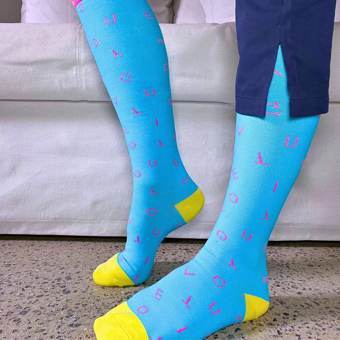 Overtime Capri Blue "You've Got This" Compression Socks