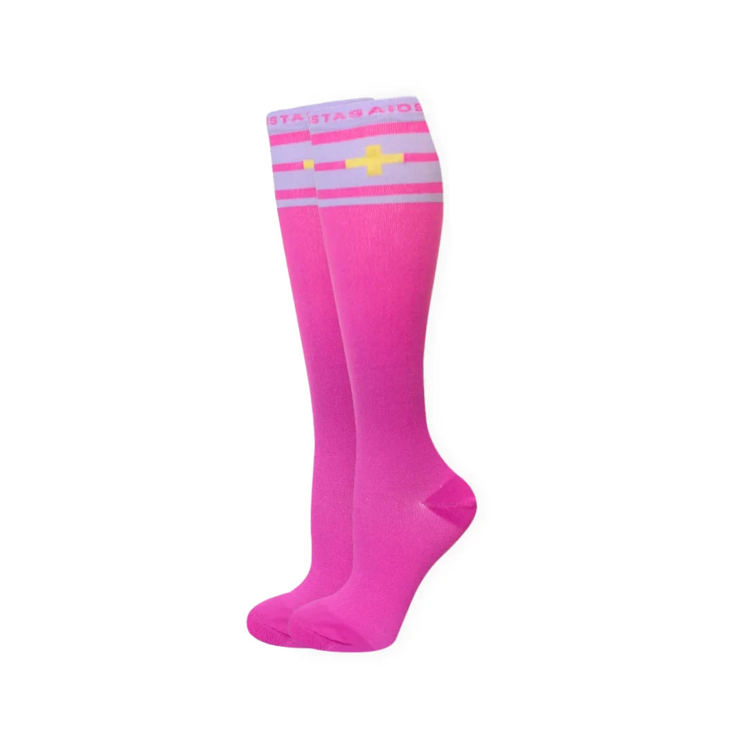 Overtime Hot Pink High Top 2.0 Compression Socks