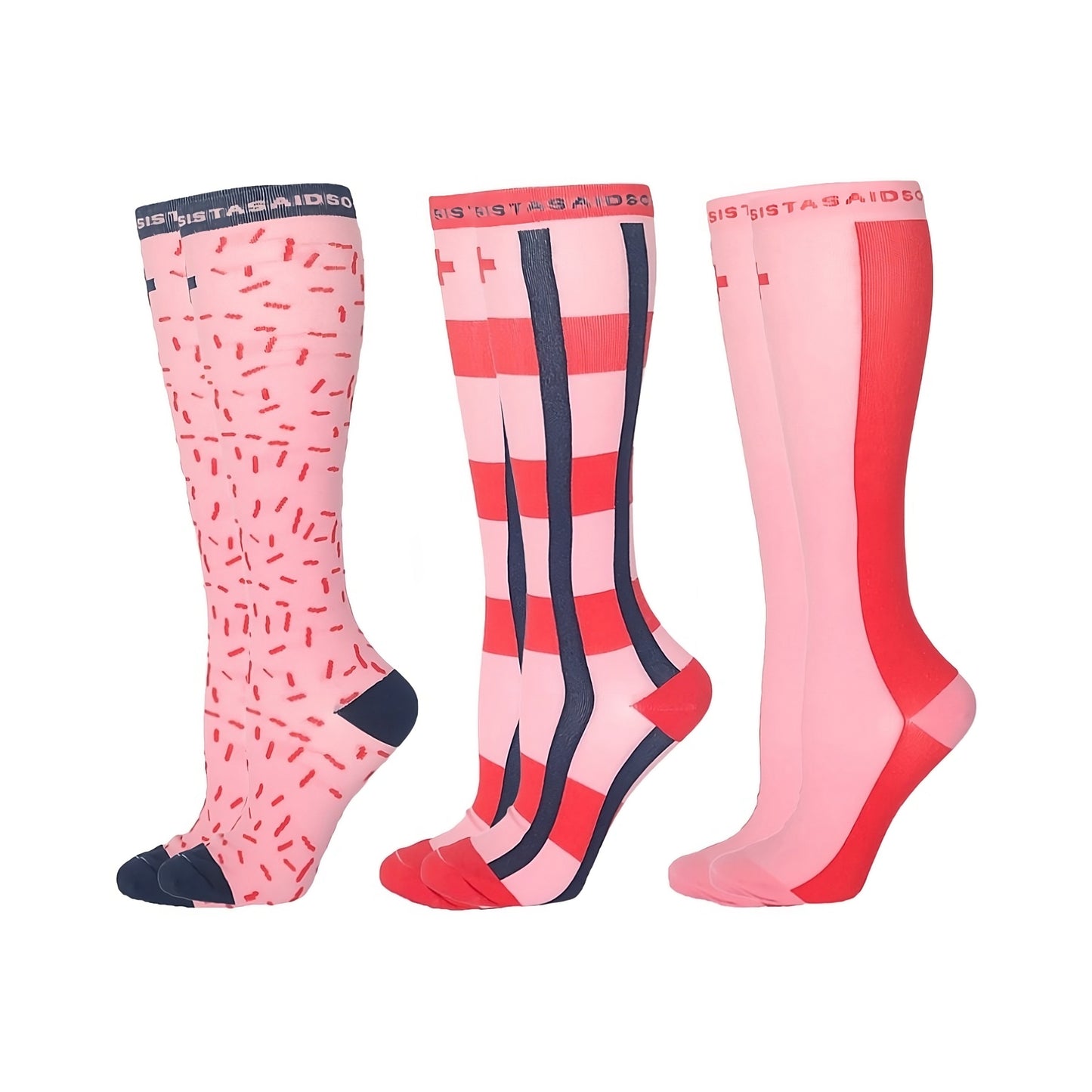 In-Charge Bubblegum Compression Socks 3-Set