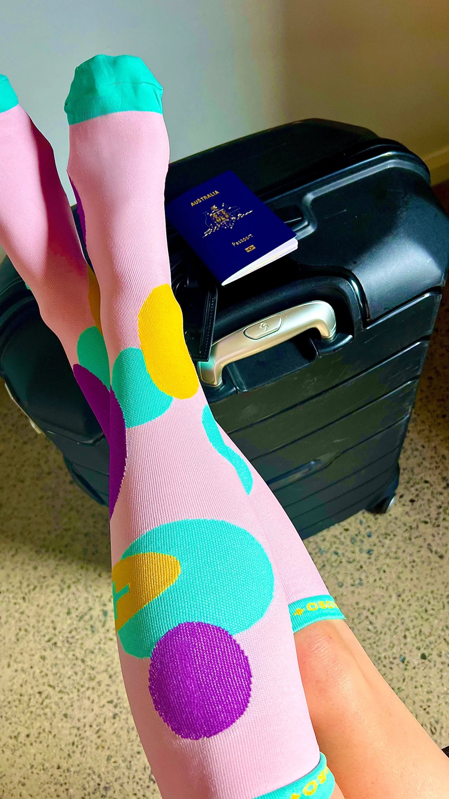Late/Early Popping Candy Compression Socks 3-Set