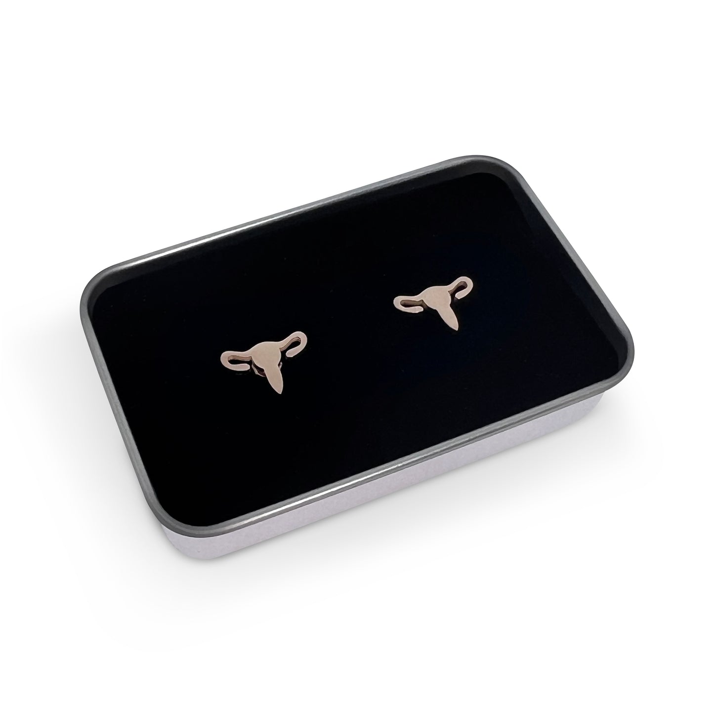 Gynaecology Earrings for nurse in rose gold