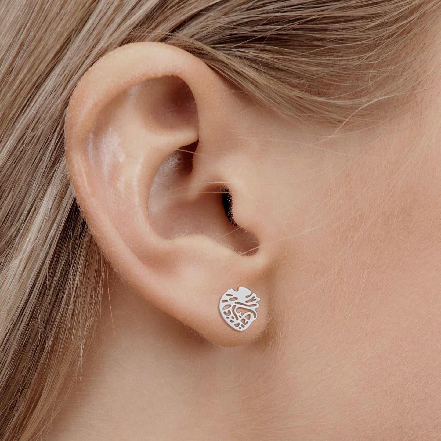Cardiology Earrings for nurses in silver