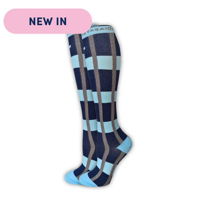 In-Charge Navy Crisscross Compression Socks