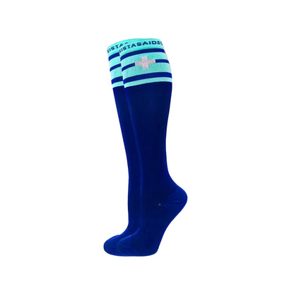 Overtime Navy High Top Compression Socks