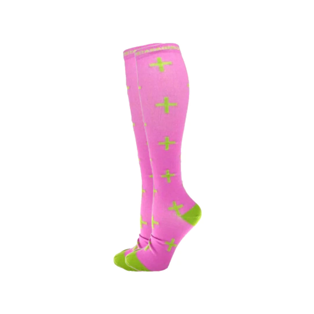 Late/Early: Amethyst Cross Compression Socks - Sistasaidso+
