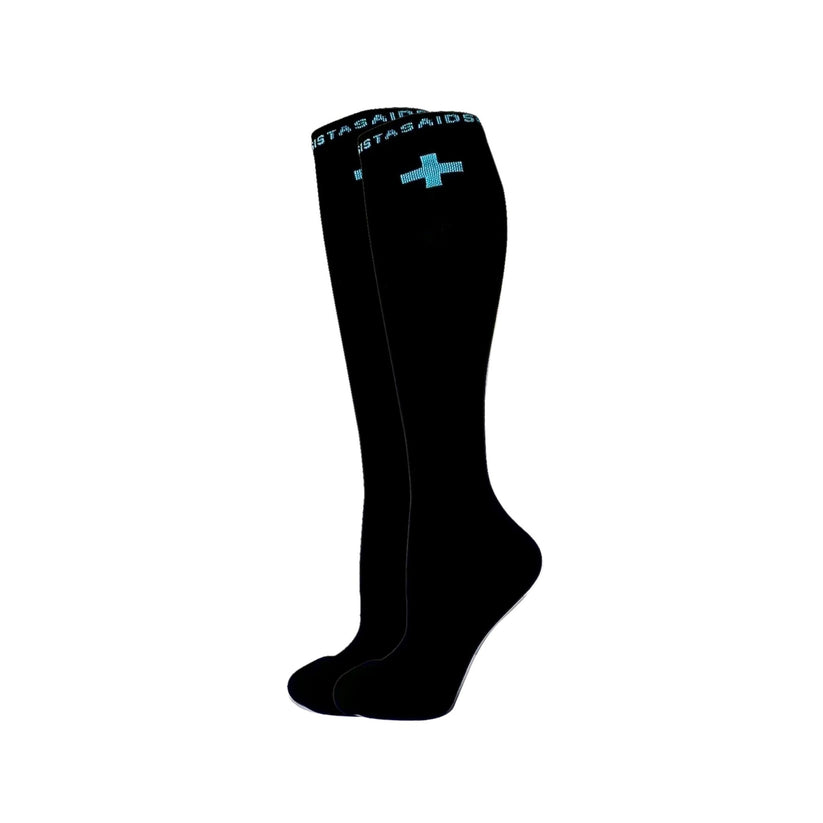 Night Shift Neon Blue Compression Socks – Sistasaidso+