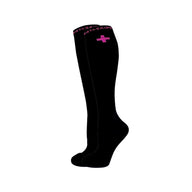 Night Shift Neon Pink Compression Socks - S/M