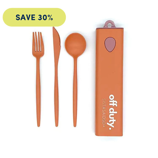 Off Duty™️ Orange Sunrise Reusable Cutlery