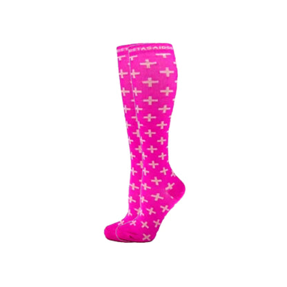 On-Shift: Barbie Pink Cross Compression Socks - Sistasaidso+