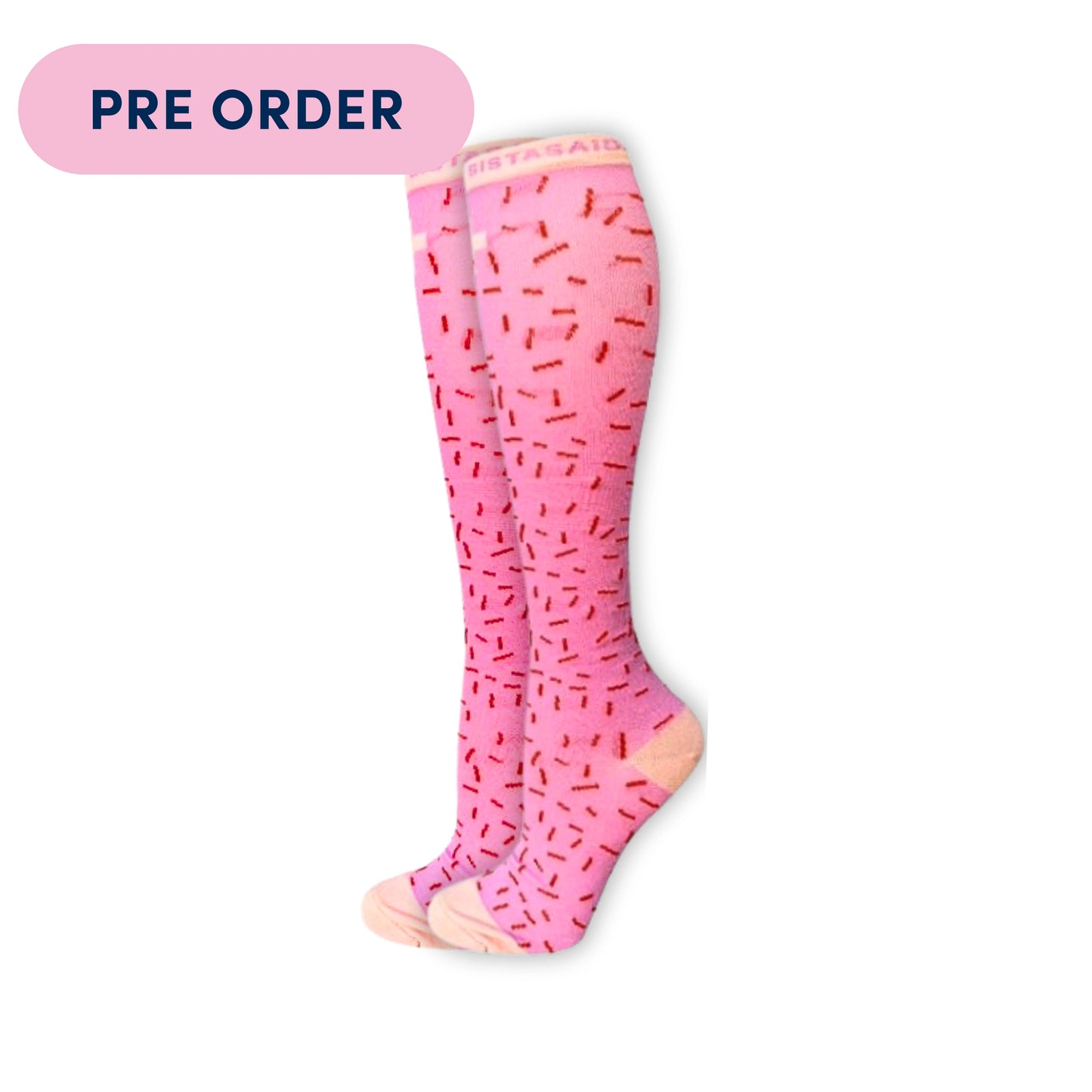 In-Charge Sugar Pink Freckle Compression Socks