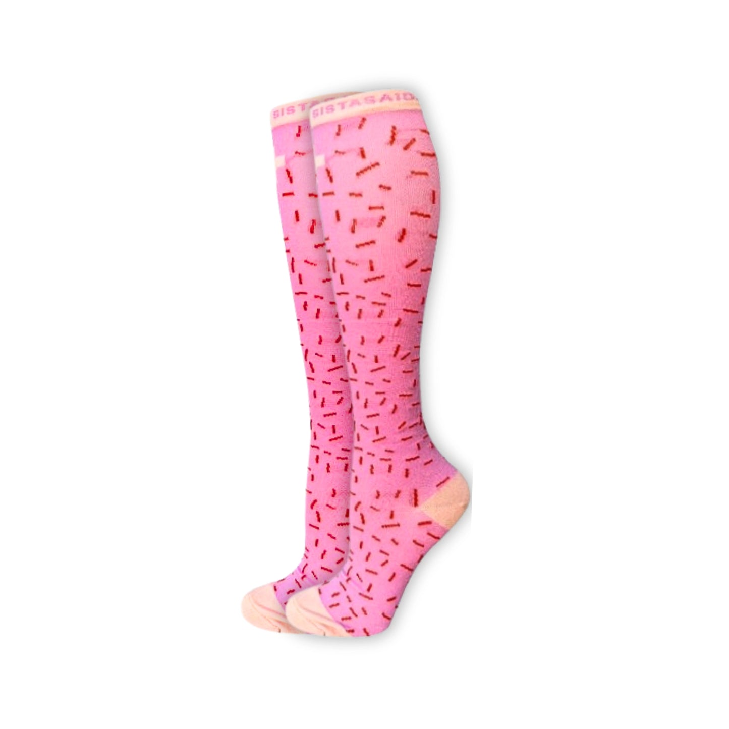 In-Charge Sugar Pink Freckle Compression Socks