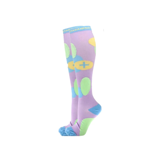 Late/Early: Lilac Bubble Compression Socks - Sistasaidso+
