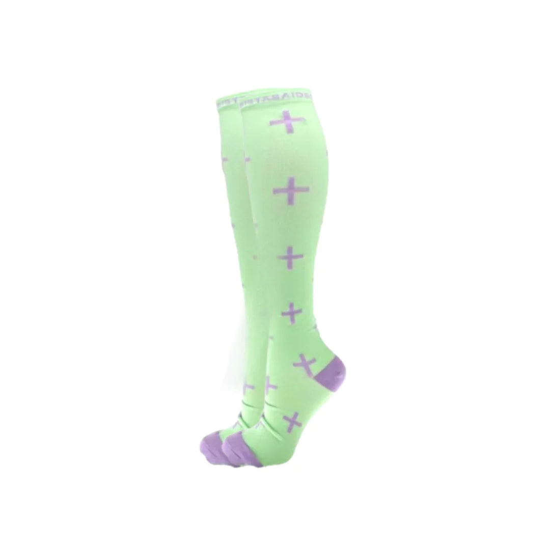 Late/Early: Mint Cross Compression Socks - Sistasaidso+