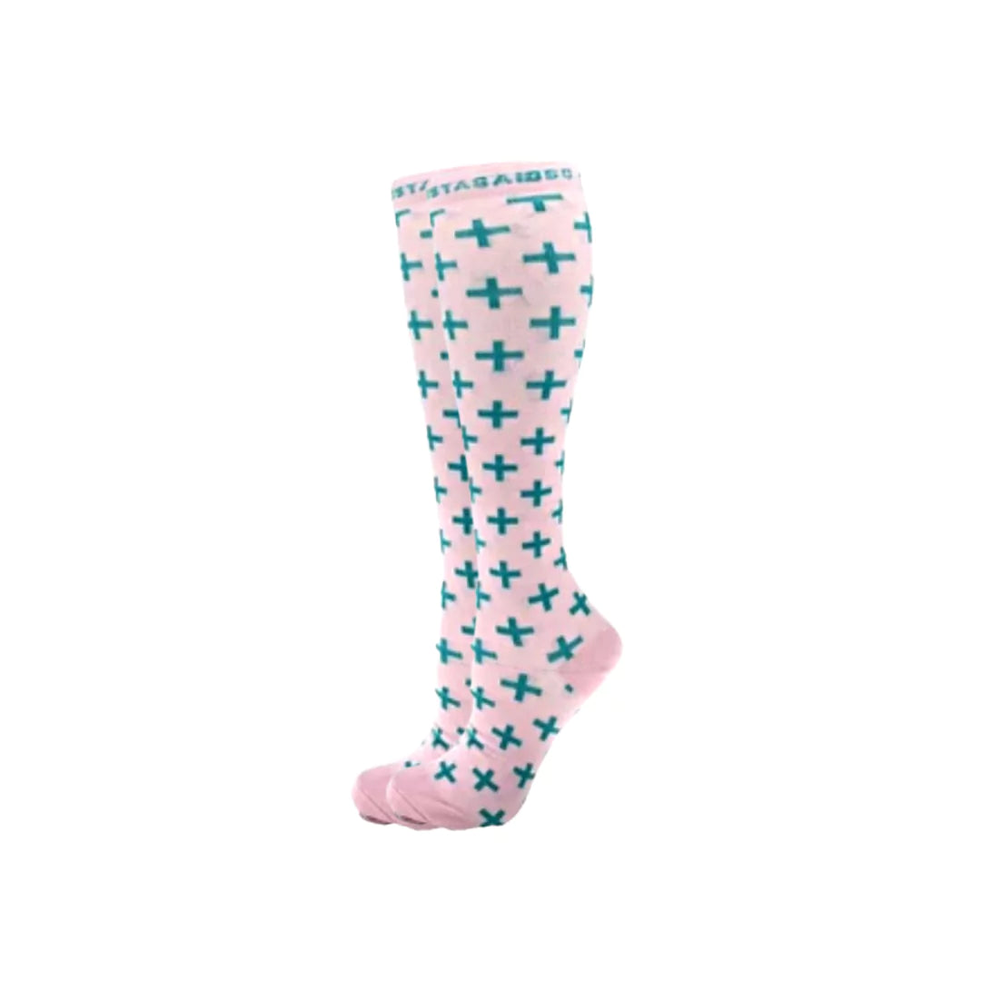 On-Shift: Orchid Pink Cross Compression Socks - Sistasaidso+