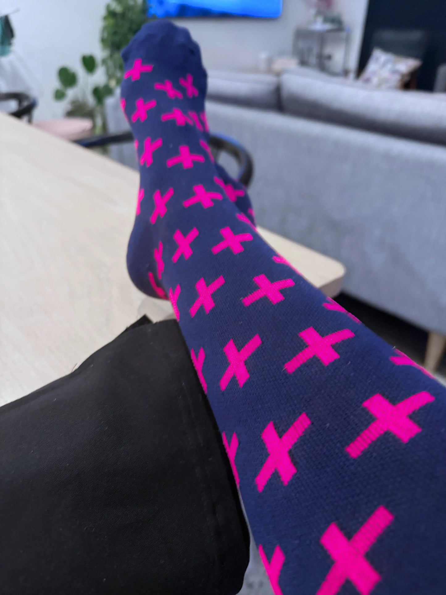 On-Shift Pink Shock Compression Socks