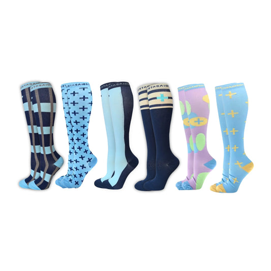 Cool, Calm & Compressed Compression Socks 6-Set
