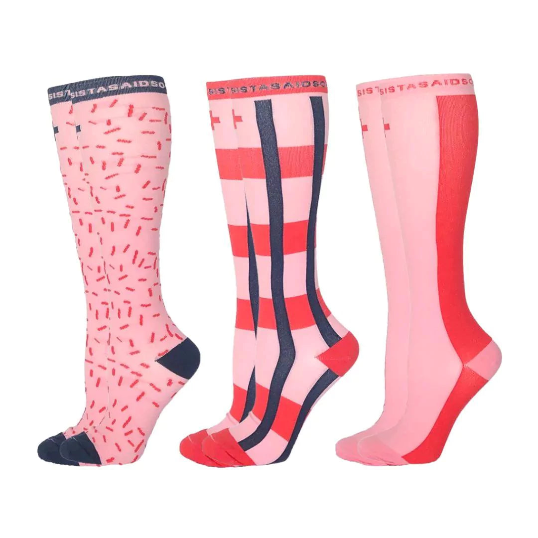 In-Charge: Bubblegum Pink Freckle Compression Socks - Sistasaidso+