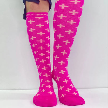 On-Shift Pink on Pink Compression Socks 3-Set