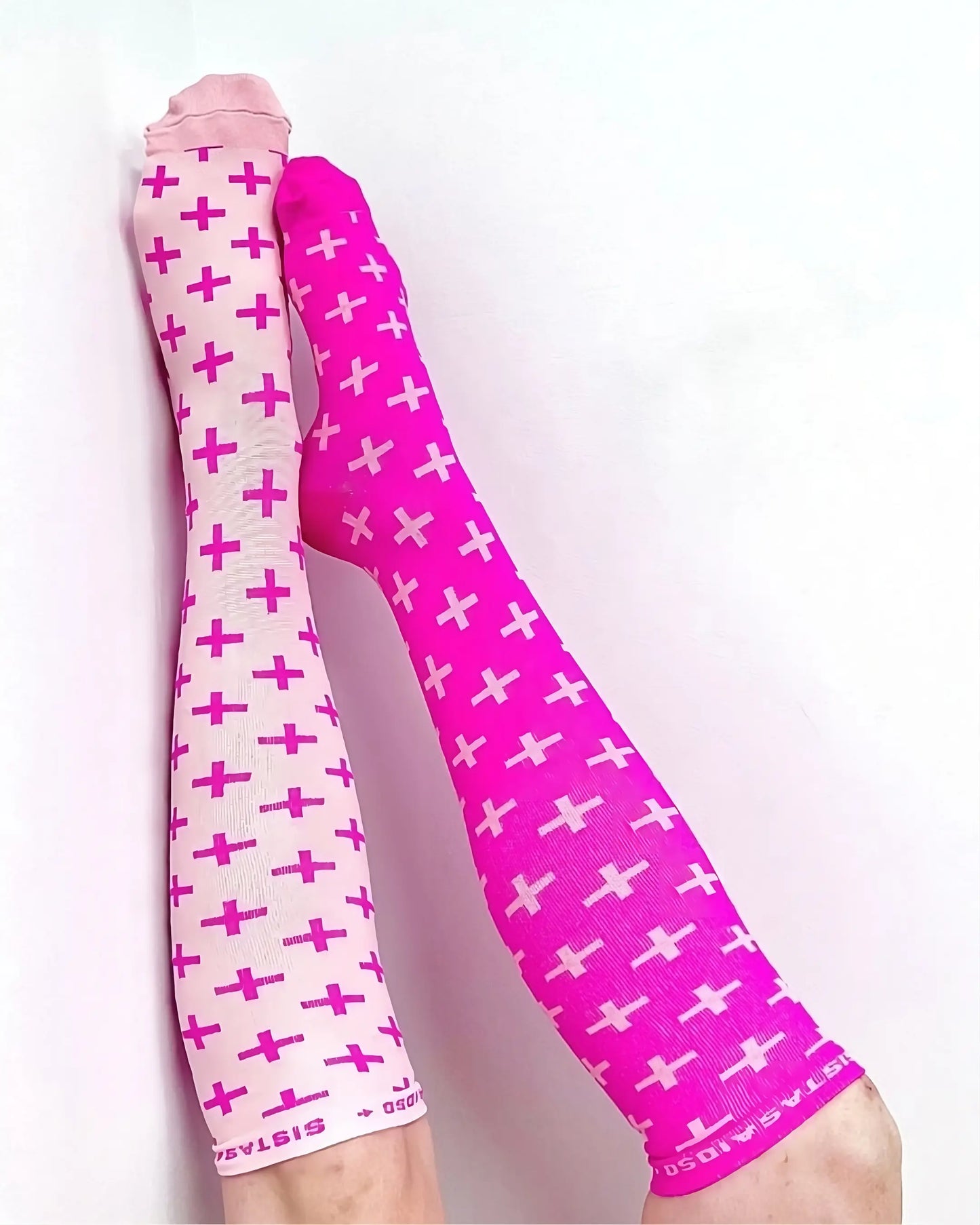 On-Shift Barbie Pink Cross Compression Socks