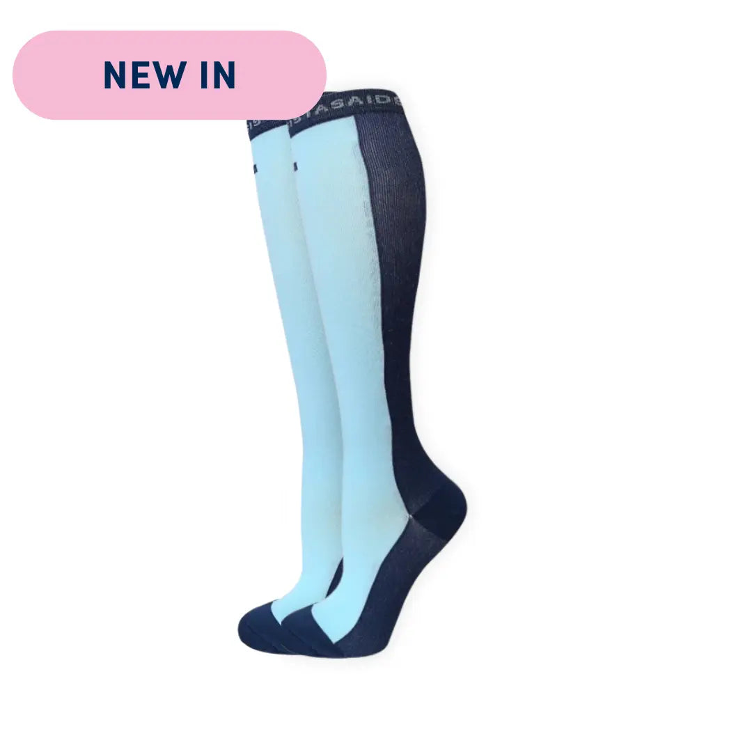 In-Charge Navy/Baby Blue Two-Tone Compression Socks