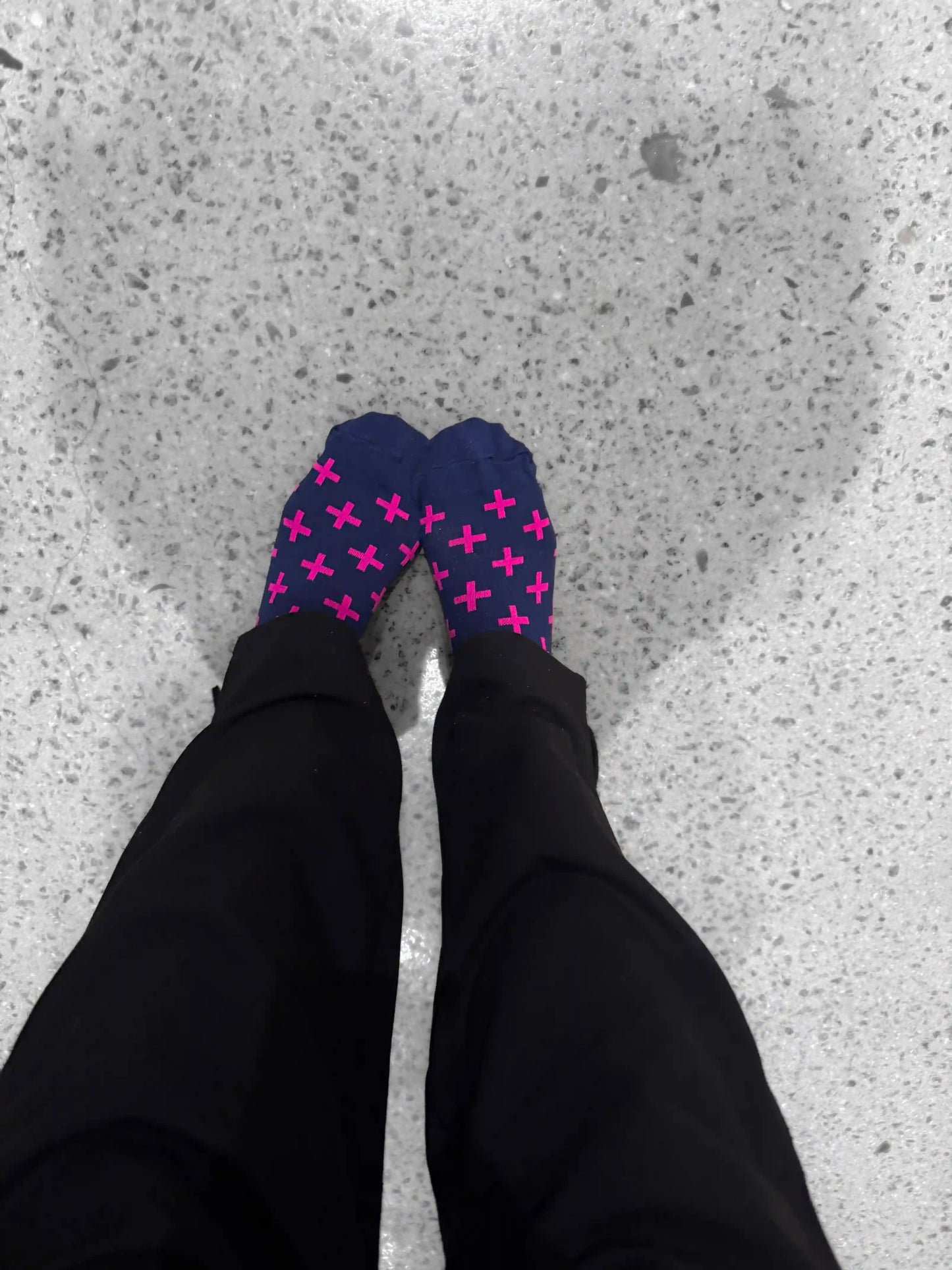 On-Shift Pink Shock Compression Socks