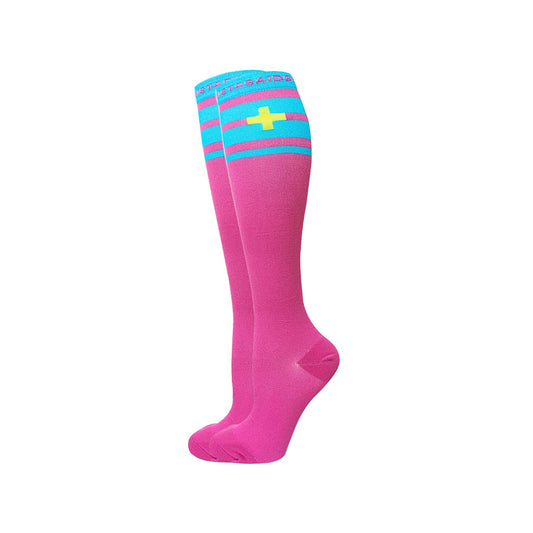 Overtime Hot Pink High Top Compression Socks