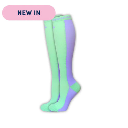In-Charge Mint/Lilac Two-Tone Compression Socks