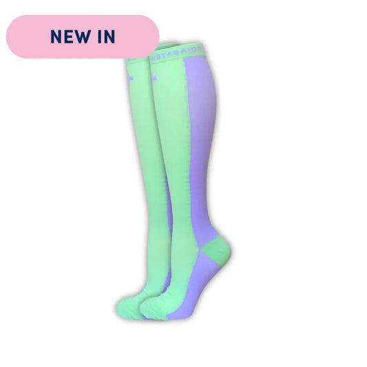 In-Charge Mint/Lilac Two-Tone Compression Socks