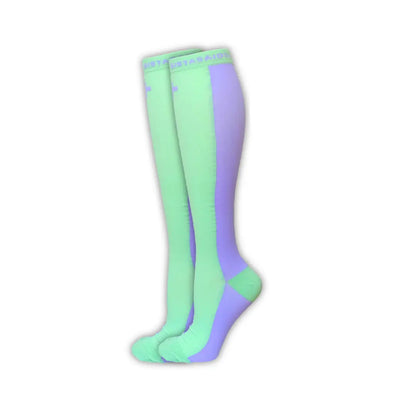 In-Charge Mint/Lilac Two-Tone Compression Socks