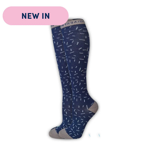 In-Charge Navy Freckle Compression Socks