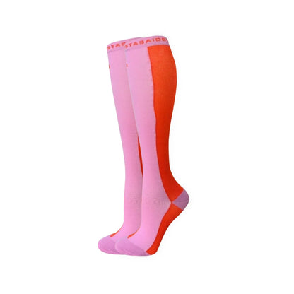 In-Charge Sugar Pink/Chilli Two-Tone Compression Socks