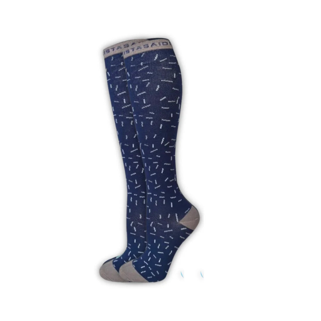 In-Charge Navy Freckle Compression Socks