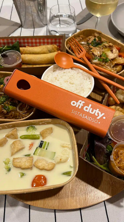 Off Duty™️ Orange Sunrise Reusable Cutlery