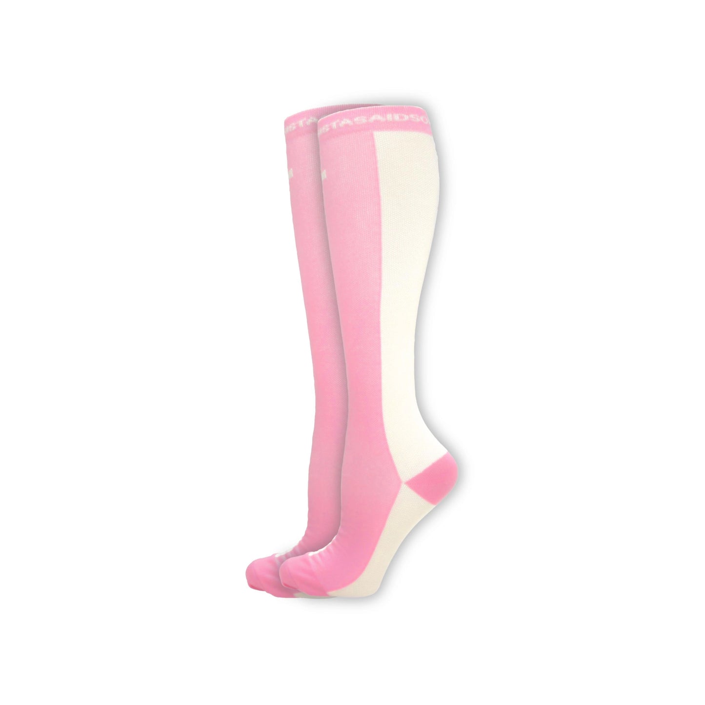 In-Charge Strawberry Cream Two-Tone Compression Socks