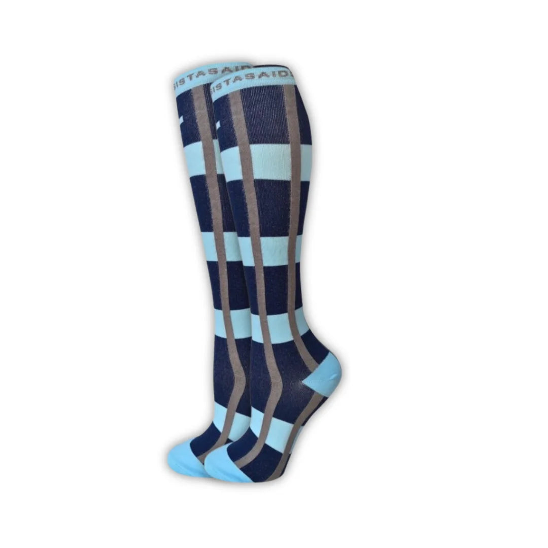 In-Charge Navy Crisscross Compression Socks