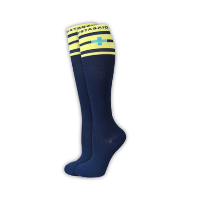 Handover Navy/Yellow High Top Compression Socks