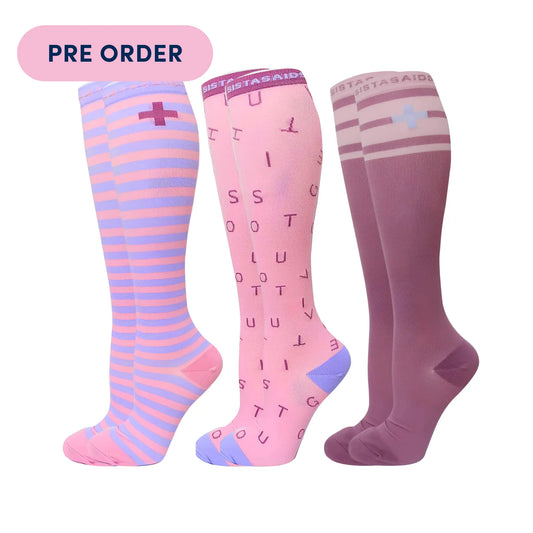 PRE ORDER Overtime Lavender Haze Compression Socks 3-Set