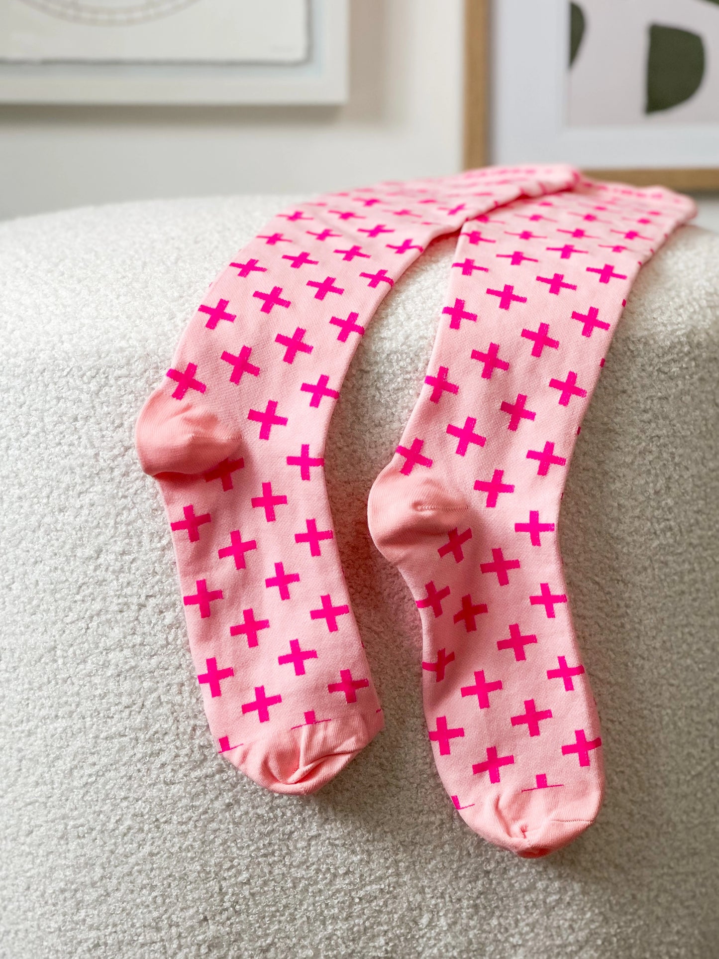 On-Shift Pink on Pink Compression Socks 3-Set
