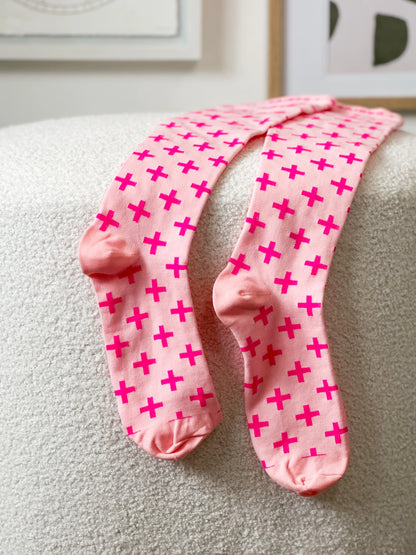 On-Shift Pink on Pink Compression Socks 3-Set