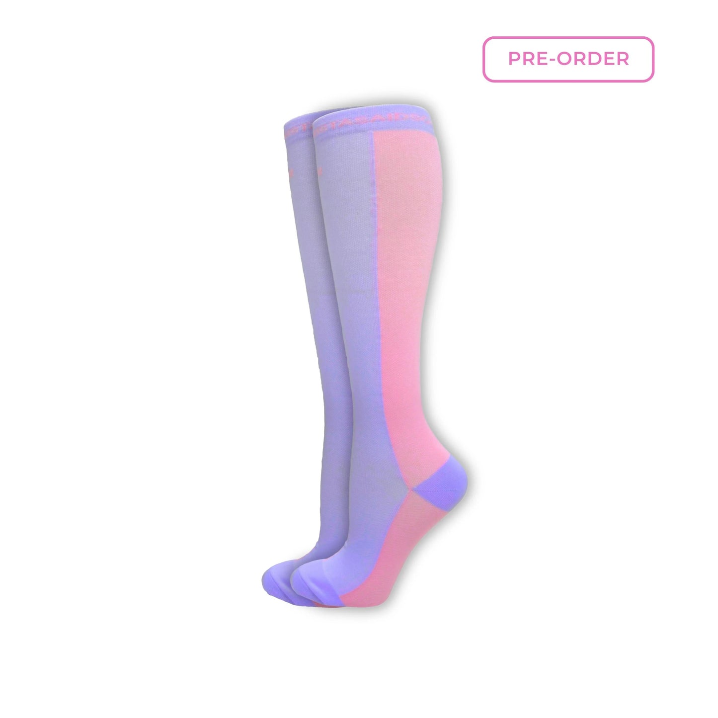 In-Charge Lilac/Pink Two-Tone Compression Socks