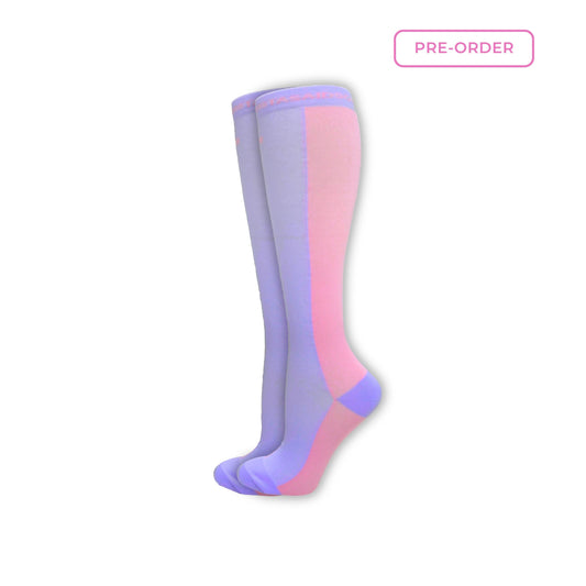 In-Charge Lilac/Pink Two-Tone Compression Socks