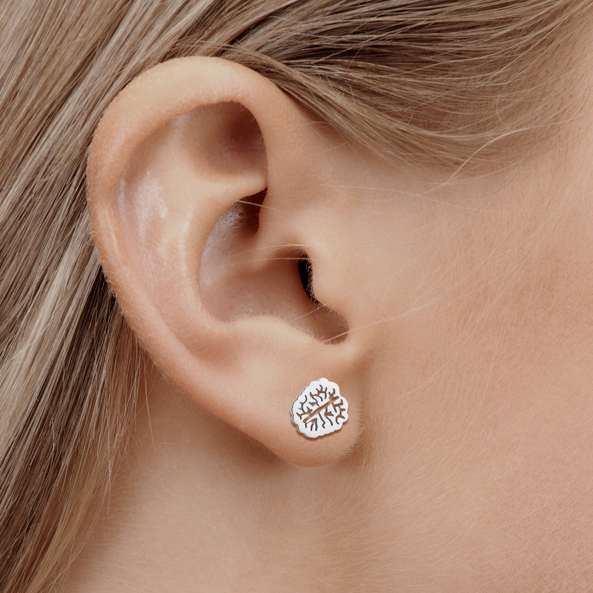 Neurology Earrings for nurses in silver