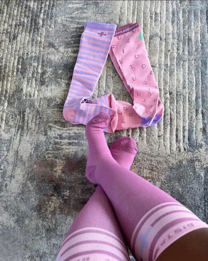 Overtime Lavender High Top Compression Socks