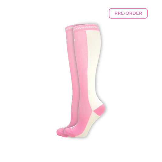 In-Charge Strawberry Cream Two-Tone Compression Socks