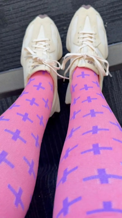 On-Shift Pink Pulse Compression Socks