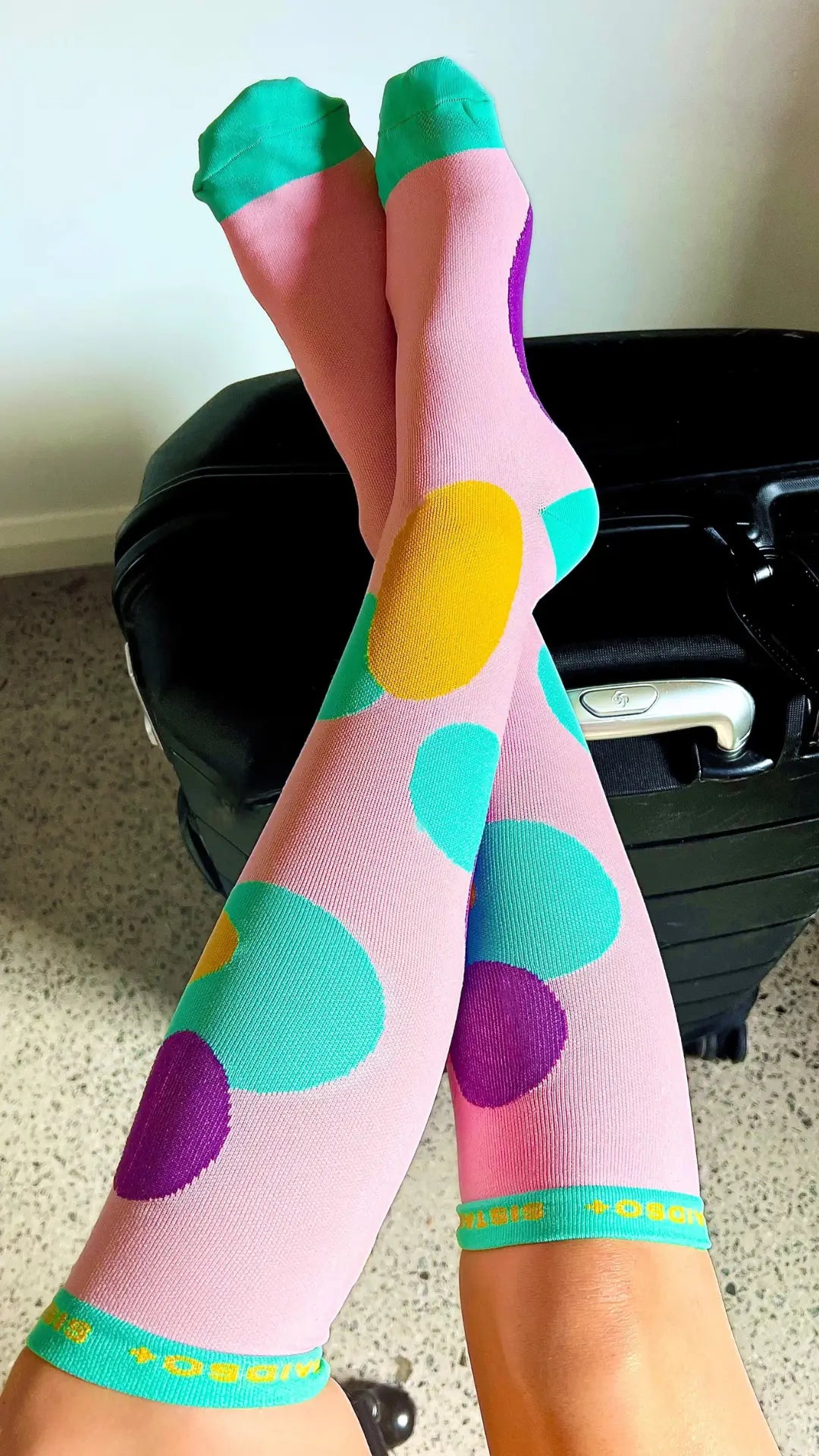Late/Early Fairy Floss Bubble Compression Socks
