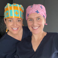 Thumbnail for Buy Sistasaidso+ 3-Set 'In-Charge: Aqua Blue/Sand/Mandarin' Scrub Caps Online - Sistasaidso+