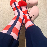 Thumbnail for In-Charge: Bubblegum Pink/Navy/Scarlett Compression Socks 3-Set - Sistasaidso+
